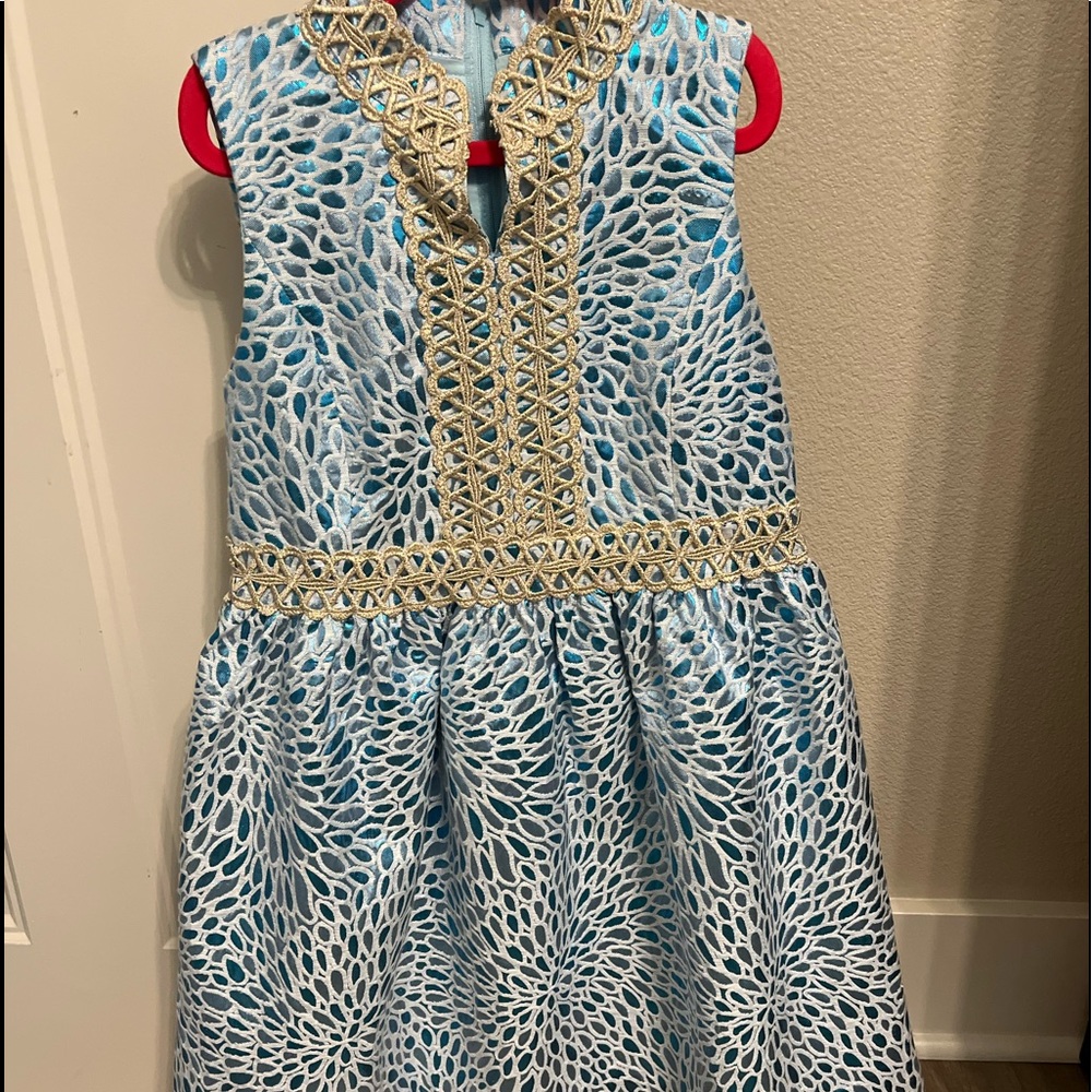 New Lilly Pulitzer girls party dress in size 10. Bermuda Blue Lagoon color.